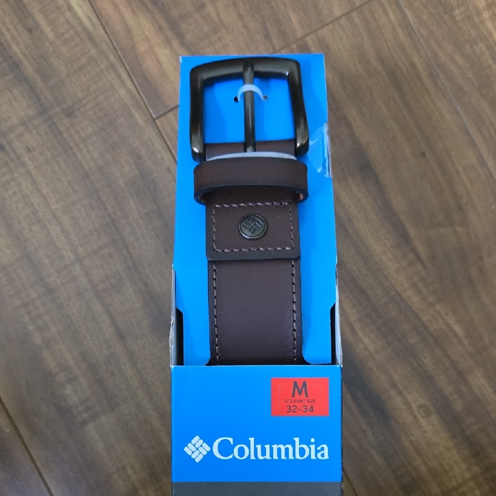 Columbia Dark Brown Leather Belt